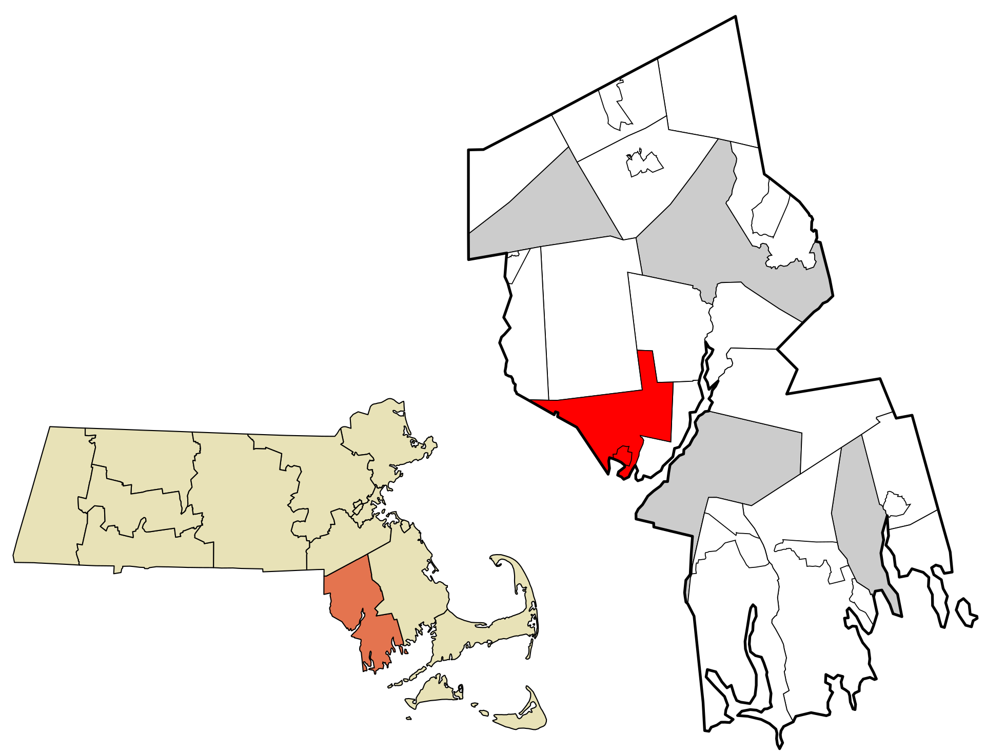 Swansea-Bristol_County_Massachusetts_incorporated_and_unincorporated_areas_Swansea_highlighted.svg